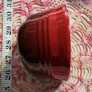 Le Creuset Heart-Shaped Stoneware Dish - Deep Cherry Red with Cream Interior